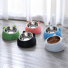 Elevated Stainless Steel Cat Bowl – Anti-Slip Pet Feeding Bowl