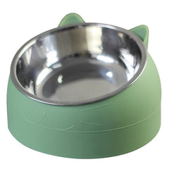 Elevated Stainless Steel Cat Bowl – Anti-Slip Pet Feeding Bowl