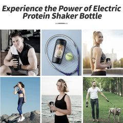 Electric Protein Shaker Bottle – USB Rechargeable Mixer