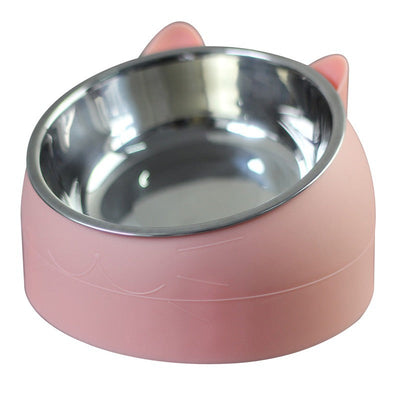 Elevated Stainless Steel Cat Bowl – Anti-Slip Pet Feeding Bowl